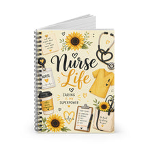 Load image into Gallery viewer, Sunflower Glow Nurse Life Spiral Notebook - Ruled Line
