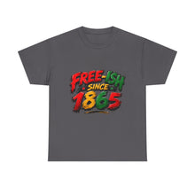 Load image into Gallery viewer, Free-Ish Since 1865 Juneteenth T-Shirt | Distressed Grunge Black History Graphic Unisex Heavy Cotton Tee