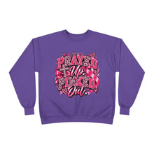 Load image into Gallery viewer, Prayed Up Pinked Out Breast Cancer Awareness Unisex EcoSmart® Crewneck Sweatshirt