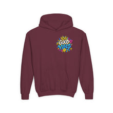 Load image into Gallery viewer, Good Vibes Youth Heavy Blend Hooded Sweatshirt