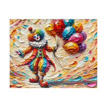 Load image into Gallery viewer, Colorful Carnival Dreams – Whimsical Clown & Balloons Jigsaw Puzzle (110, 252, 520 or 1014 piece options)