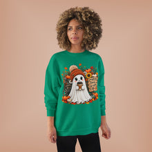 Load image into Gallery viewer, Pumpkins, Leaves, Cozy Nights & Coffee Fall Unisex EcoSmart® Crewneck Sweatshirt