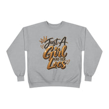 Load image into Gallery viewer, Just A Girl and Her Locs Unisex EcoSmart® Crewneck Sweatshirt