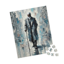 Load image into Gallery viewer, Every Step a Story – Elderly Black Man Jigsaw Puzzle | Textured Urban Fine Art (110, 252, 520, 1014-piece)