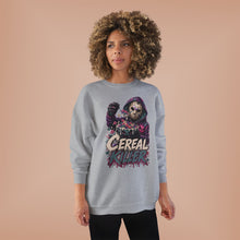 Load image into Gallery viewer, Cereal Killer Halloween Sweatshirt | Masked Horror Graphic Unisex EcoSmart® Crewneck Sweatshirt