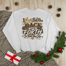 Load image into Gallery viewer, Back & Forth Bling Sweatshirt – “I Love Both Places” Statement Unisex EcoSmart® Crewneck Sweatshirt