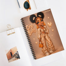 Load image into Gallery viewer, Caramel Latte Cry Baby Notes Spiral Notebook - Ruled Line