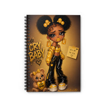 Load image into Gallery viewer, Honey Gold Cry Baby Notes Spiral Notebook - Ruled Line