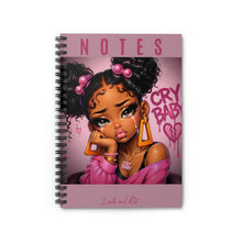 Load image into Gallery viewer, Muted Pink Cry Baby Notes Spiral Notebook - Ruled Line