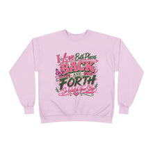 Load image into Gallery viewer, I Love Both Places Back and Forth Sweatshirt – Pink & Green Graphic Unisex EcoSmart® Crewneck Sweatshirt