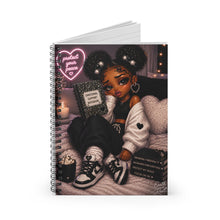 Load image into Gallery viewer, Onyx and Frost Emotional Support Spiral Notebook - Ruled Line