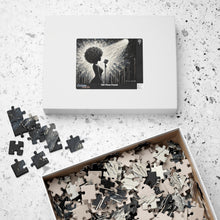 Load image into Gallery viewer, Her Moment to Shine – Black & White Soulful Music Art Puzzle (110, 252, 520, 1014-piece)