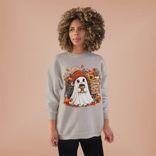 Load image into Gallery viewer, Pumpkins, Leaves, Cozy Nights & Coffee Fall Unisex EcoSmart® Crewneck Sweatshirt