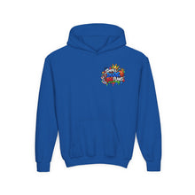 Load image into Gallery viewer, Small Dude Big Plans Boys Basketball Hoodie | Motivational Kids Graphic Youth Heavy Blend Hooded Sweatshirt
