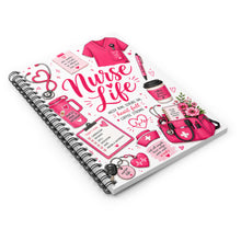 Load image into Gallery viewer, Electric Rose Nurse Life Spiral Notebook - Ruled Line