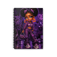 Load image into Gallery viewer, Purple Drip Cry Baby Spiral Notebook (I) - Ruled Line