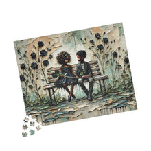 Load image into Gallery viewer, Whispers Between Us – Children & Black Roses | Emotional Textured Art Puzzle (110, 252, 520, 1014-piece)