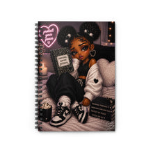Load image into Gallery viewer, Onyx and Frost Emotional Support Spiral Notebook - Ruled Line