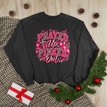 Load image into Gallery viewer, Prayed Up Pinked Out Breast Cancer Awareness Unisex EcoSmart® Crewneck Sweatshirt