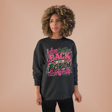 Load image into Gallery viewer, I Love Both Places Back and Forth Sweatshirt – Pink & Green Graphic Unisex EcoSmart® Crewneck Sweatshirt