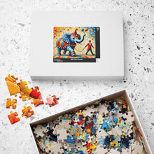 Load image into Gallery viewer, The Grand Circus Parade – Whimsical Carnival Art | Colorful Elephant Jigsaw Puzzle (110, 252, 520, 1014-piece)