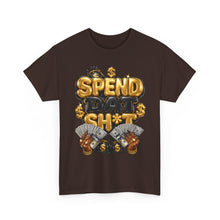 Load image into Gallery viewer, Spend Dat Sh*t Money Graphic Tee | Gold & Black Cash Money Unisex Heavy Cotton Tee