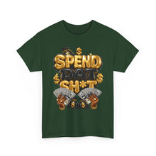 Load image into Gallery viewer, Spend Dat Sh*t Money Graphic Tee | Gold & Black Cash Money Unisex Heavy Cotton Tee