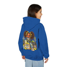 Load image into Gallery viewer, Young Boss Energy Lemonade CEO | Girls Inspirational Graphic Youth Heavy Blend Hooded Sweatshirt