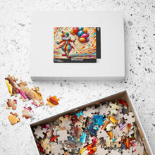 Load image into Gallery viewer, Colorful Carnival Dreams – Whimsical Clown & Balloons Jigsaw Puzzle (110, 252, 520 or 1014 piece options)
