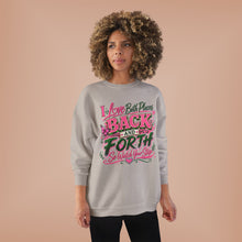 Load image into Gallery viewer, I Love Both Places Back and Forth Sweatshirt – Pink & Green Graphic Unisex EcoSmart® Crewneck Sweatshirt