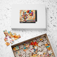 Load image into Gallery viewer, Colorful Carnival Dreams – Whimsical Clown & Balloons Jigsaw Puzzle (110, 252, 520 or 1014 piece options)