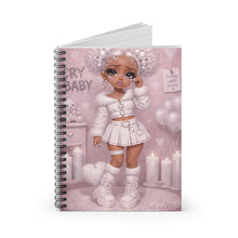 Load image into Gallery viewer, Blush Frost Pink Cry Baby Spiral Notebook - Ruled Line