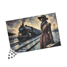 Load image into Gallery viewer, The Journey Ahead – Vintage Train Station Jigsaw Puzzle (110, 252, 520, 1014-piece)