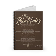 Load image into Gallery viewer, The Beatitudes - Matthew 5:3-10 - Spiral Notebook - Ruled Line