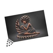 Load image into Gallery viewer, Quiet Elegance – Afrocentric Black Woman Art Jigsaw Puzzle (110, 252, 520, 1014-piece)