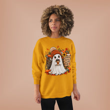 Load image into Gallery viewer, Pumpkins, Leaves, Cozy Nights & Coffee Fall Unisex EcoSmart® Crewneck Sweatshirt