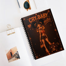 Load image into Gallery viewer, Boujee Brown Cry Baby Notes Spiral Notebook - Ruled Line