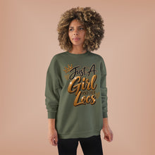 Load image into Gallery viewer, Just A Girl and Her Locs Unisex EcoSmart® Crewneck Sweatshirt