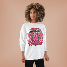 Load image into Gallery viewer, She’s Somebody’s Everything Breast Cancer Awareness | Pink Ribbon Family Support Unisex EcoSmart® Crewneck Sweatshirt