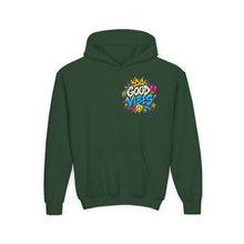 Load image into Gallery viewer, Good Vibes Youth Heavy Blend Hooded Sweatshirt