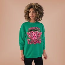 Load image into Gallery viewer, She’s Somebody’s Everything Breast Cancer Awareness | Pink Ribbon Family Support Unisex EcoSmart® Crewneck Sweatshirt