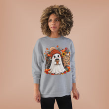 Load image into Gallery viewer, Pumpkins, Leaves, Cozy Nights & Coffee Fall Unisex EcoSmart® Crewneck Sweatshirt