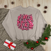 Load image into Gallery viewer, Prayed Up Pinked Out Breast Cancer Awareness Unisex EcoSmart® Crewneck Sweatshirt