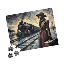 Load image into Gallery viewer, The Journey Ahead – Vintage Train Station Jigsaw Puzzle (110, 252, 520, 1014-piece)