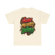 Load image into Gallery viewer, Highly Melanated & Liberated Graffiti Streetwear T-Shirt | Juneteenth Pride Unisex Heavy Cotton Tee
