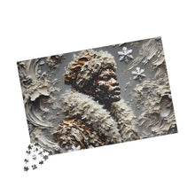 Load image into Gallery viewer, Strength Through the Storm – A Textured Black Art Puzzle (110, 252, 520, 1014-piece)