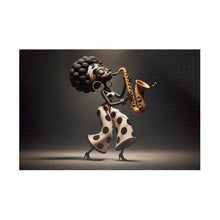 Load image into Gallery viewer, Jazz in Her Soul – Afrocentric Music ArtPuzzle (110, 252, 520, 1014-piece)
