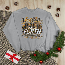 Load image into Gallery viewer, Back & Forth Bling Sweatshirt – “I Love Both Places” Statement Unisex EcoSmart® Crewneck Sweatshirt