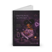 Load image into Gallery viewer, Purple Glow Emotional Support Spiral Notebook - Ruled Line
