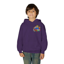 Load image into Gallery viewer, Small Dude Big Plans Boys Basketball Hoodie | Motivational Kids Graphic Youth Heavy Blend Hooded Sweatshirt